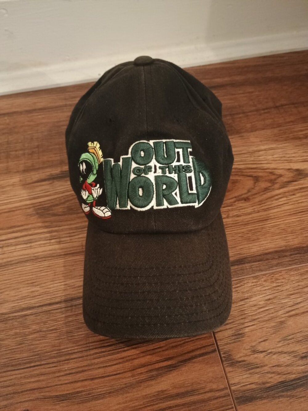 Vintage 1998 Marvin The Martian Out Of This World Baseball Cap Warner Bros Black